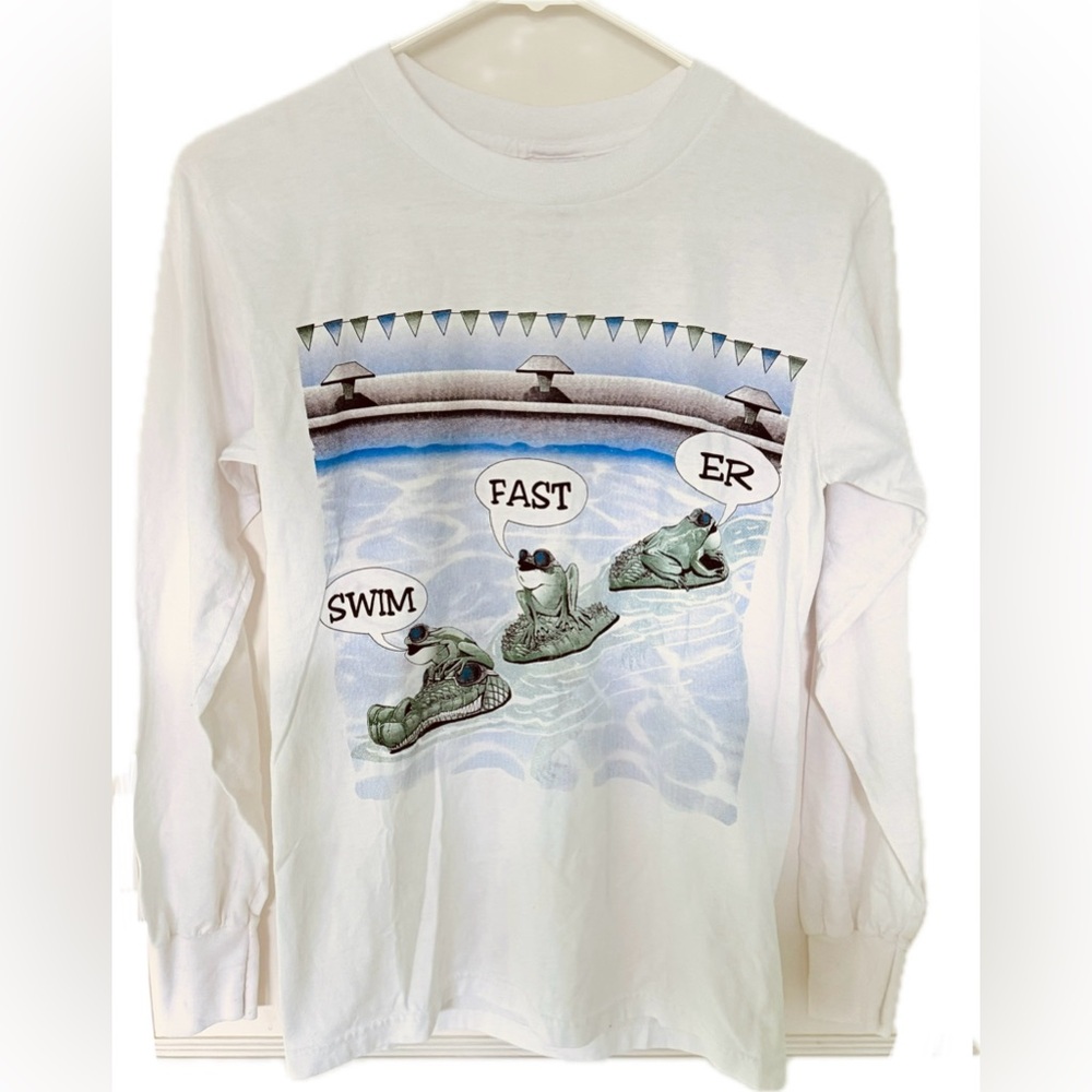 Vintage 1990s Budweiser Frogs Parody Alligator Tee, XS